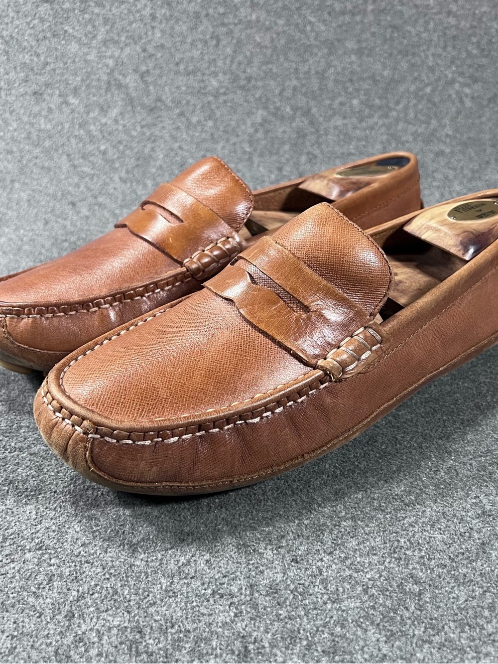 Cole Haan Mens Coburn Penny Driver II British Tan Size 8.5 M Moccasin Loafer